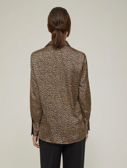Leopard Satin Shirt