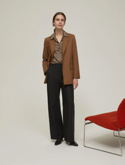 Leopard Satin Shirt