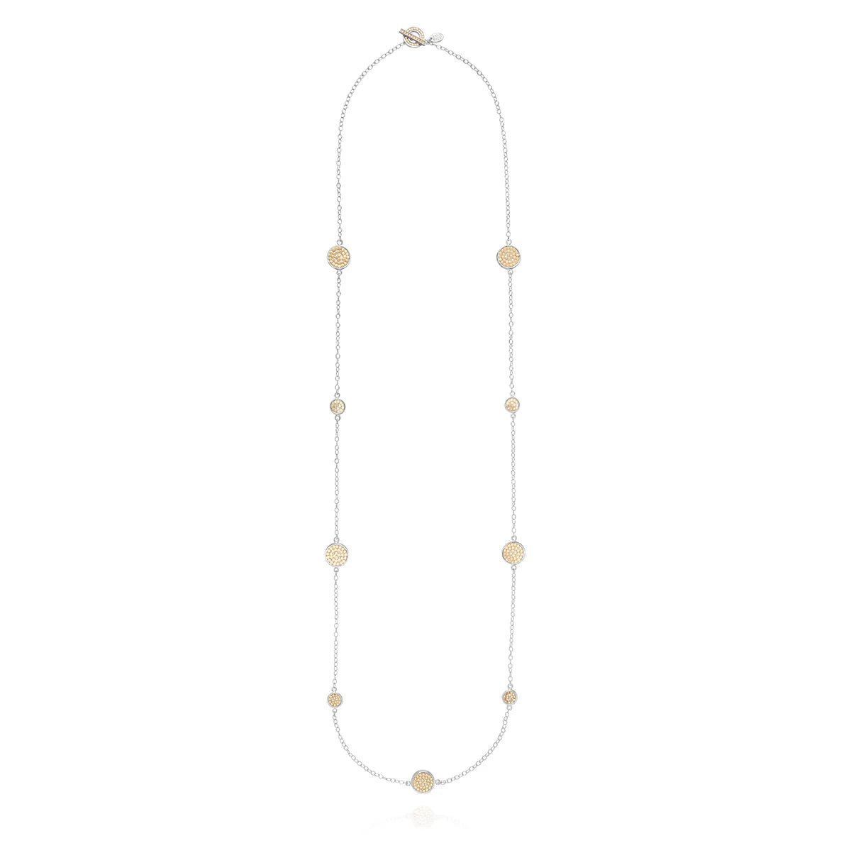 Classic Long Multi Disc Station Necklace