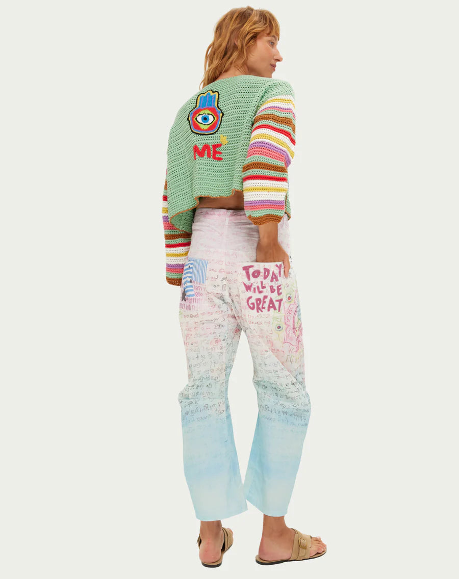Ibiza Love Crochet Cardigan - Mint