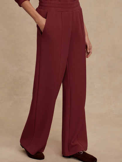 Wide-Leg Pant 30" – New Maroon