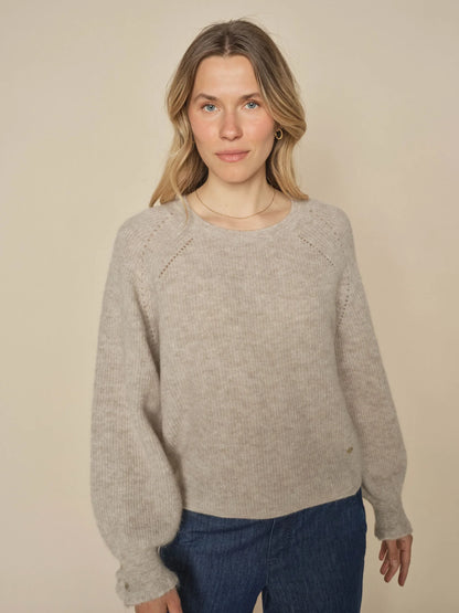 Talli LS Knit Feather Grey