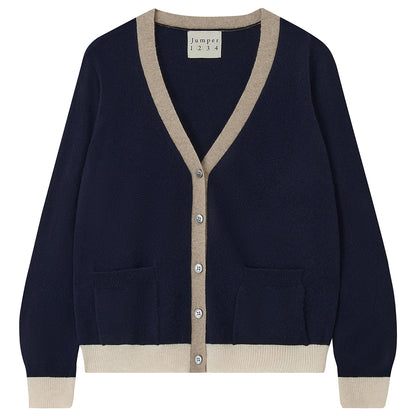 Many Contrast Cardigan