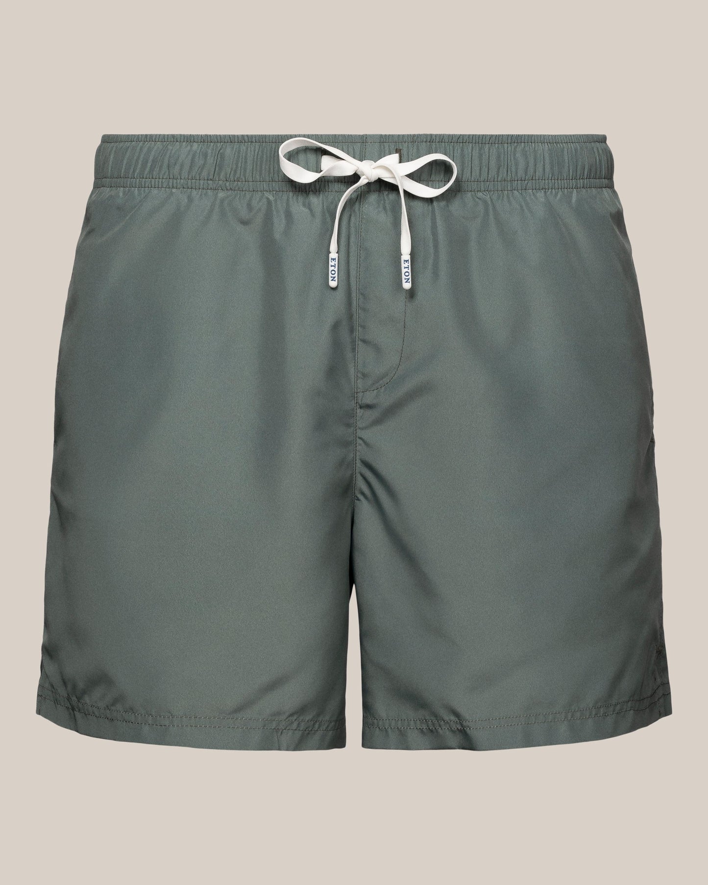 Mid Green Solid Swim Shorts