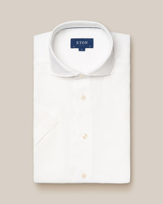 White SS Linen Shirt