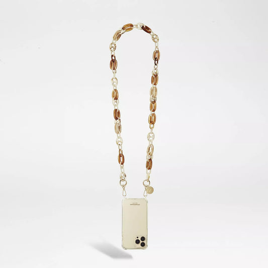 Andy Phone Chain Beige Shell
