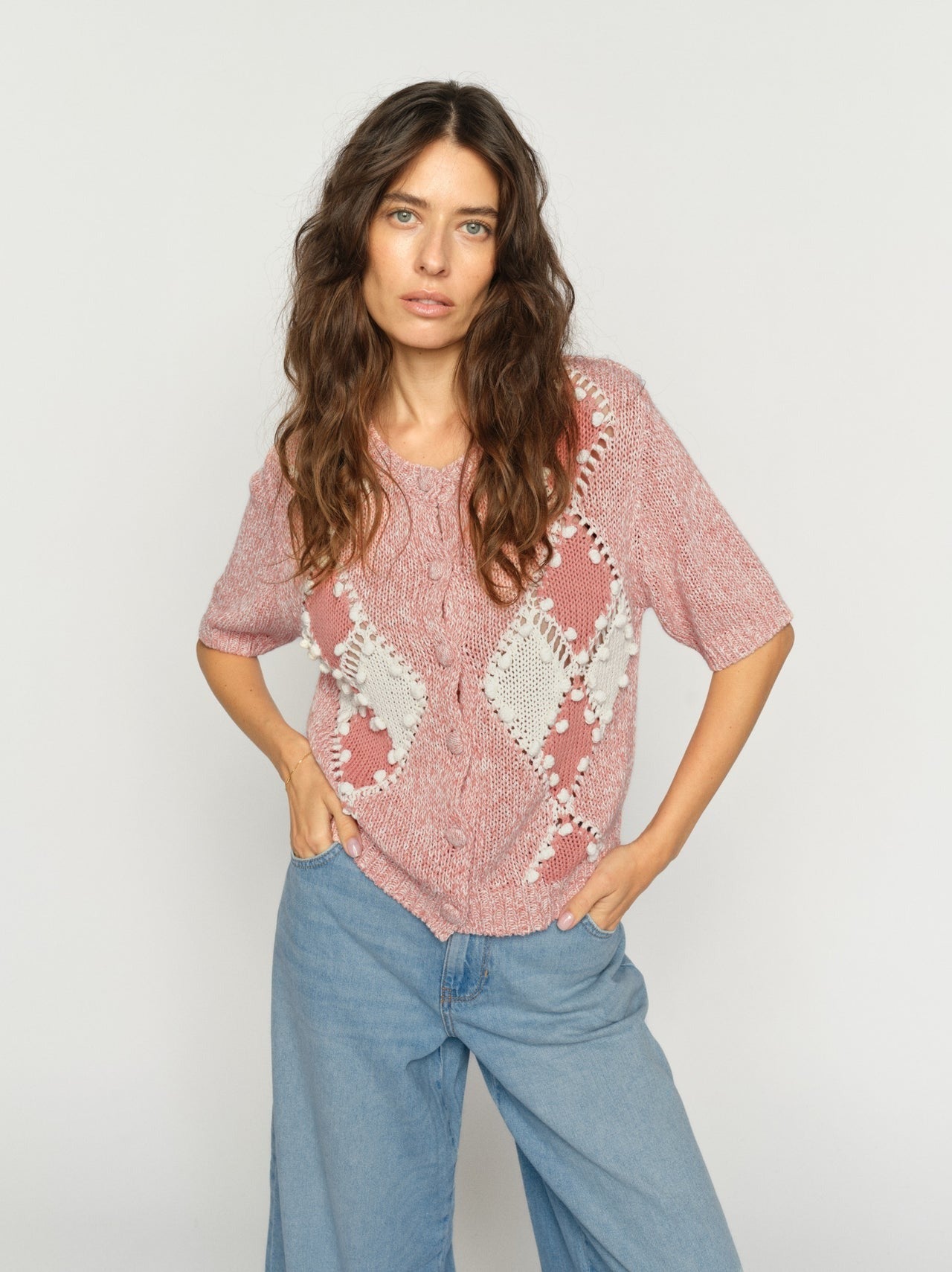 MMElio Knit Short Sleeve Cardigan
