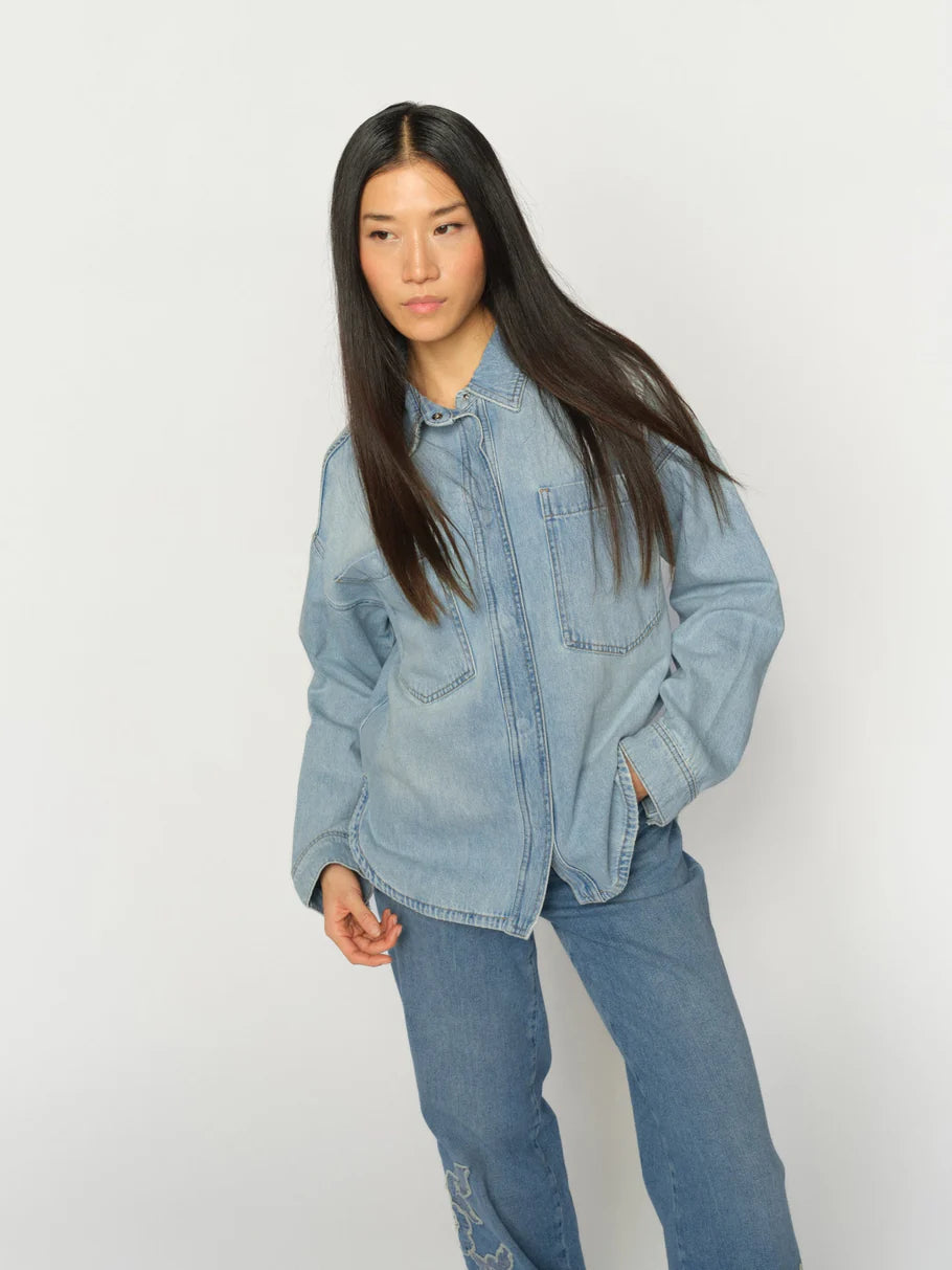 Emm Flower Denim Shirt