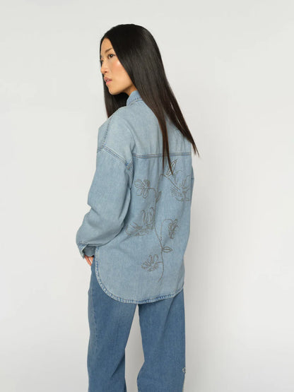 Emm Flower Denim Shirt