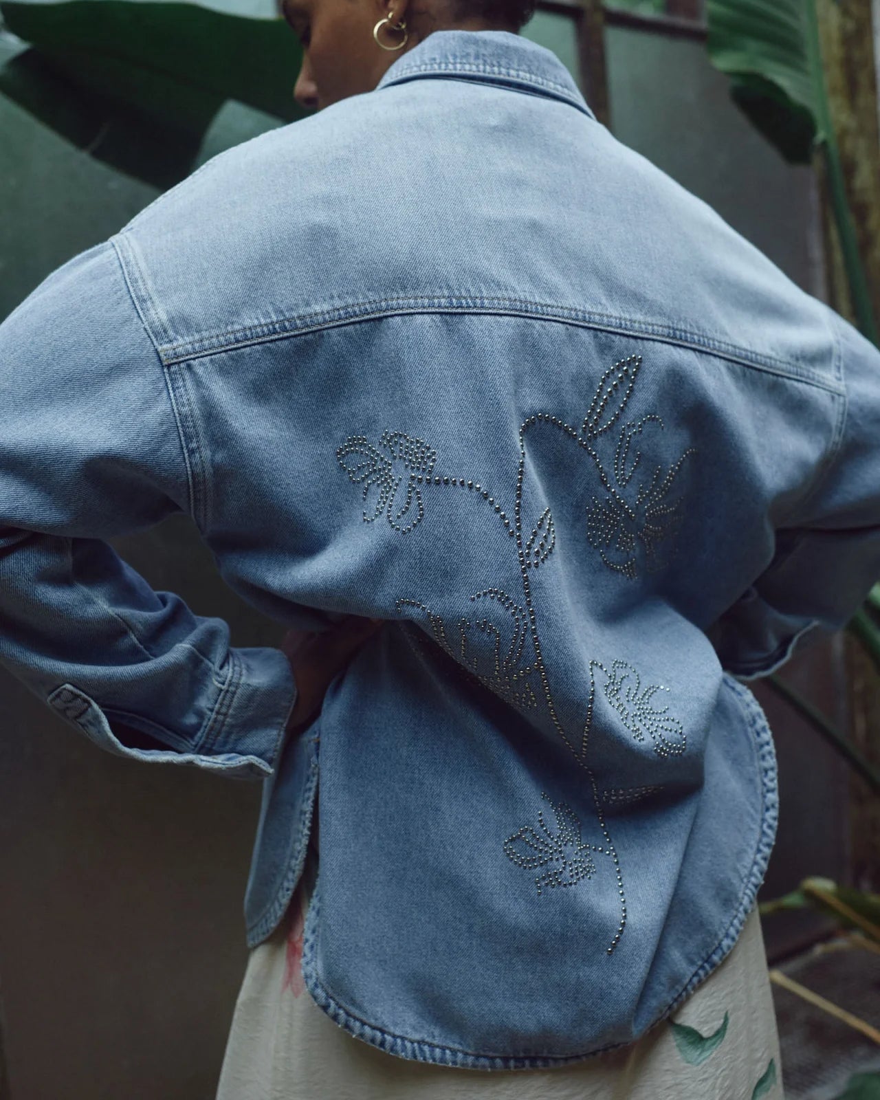 Emm Flower Denim Shirt
