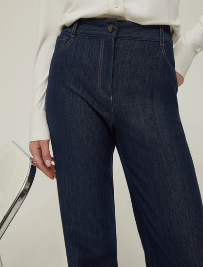 Jersey Straight-Leg Jeans