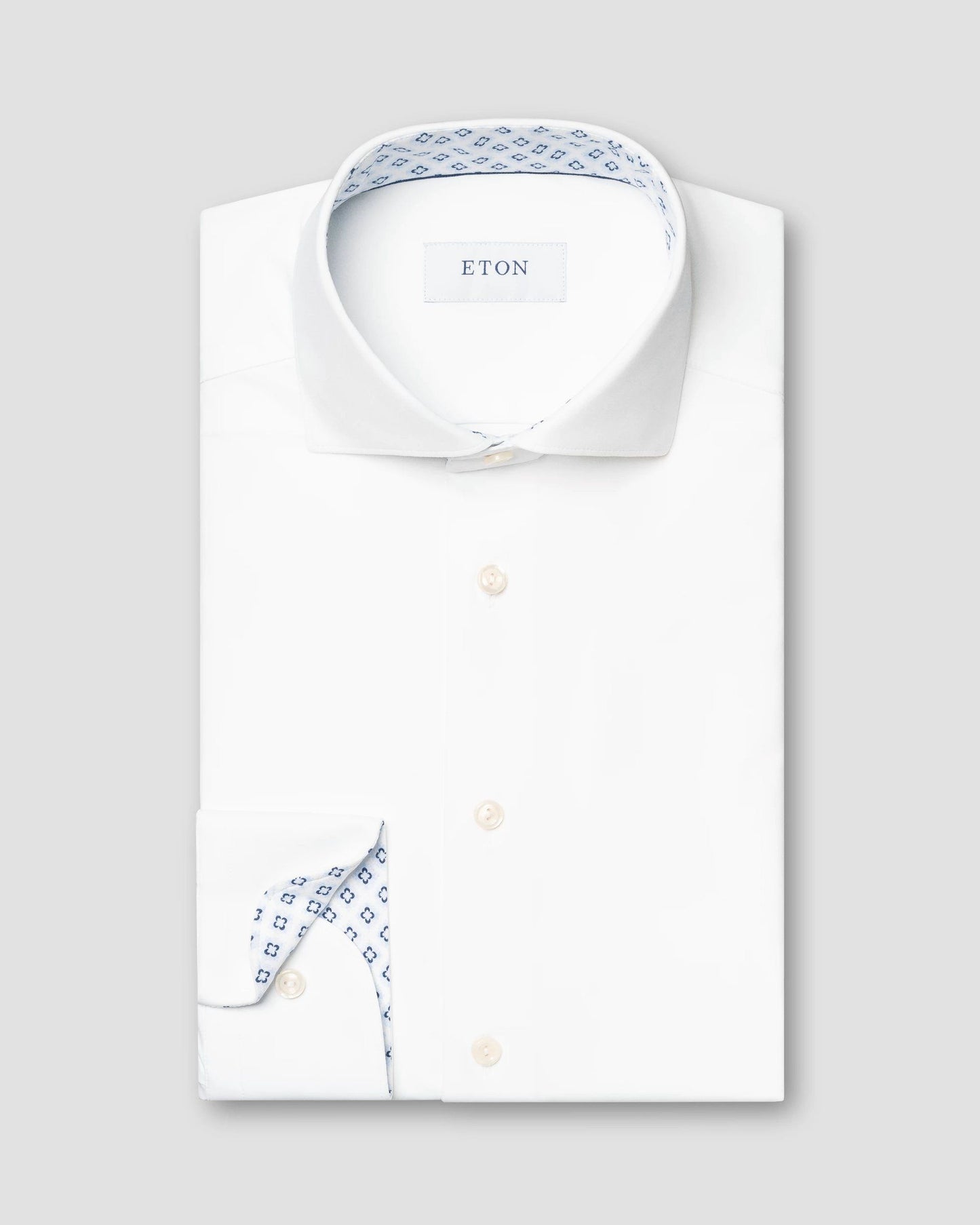 Four Way Stretch Shirt Trim White