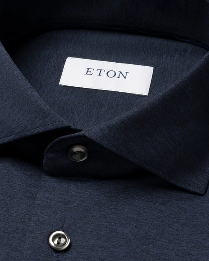 Four Way Stretch Shirt Trim Navy