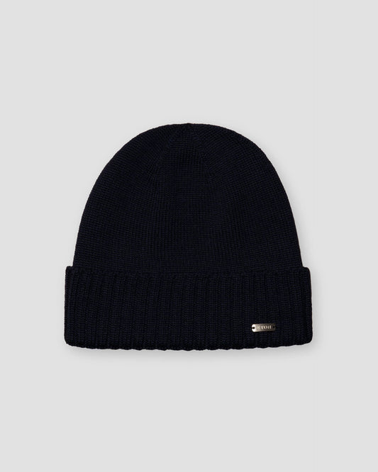 Navy Wool Beanie