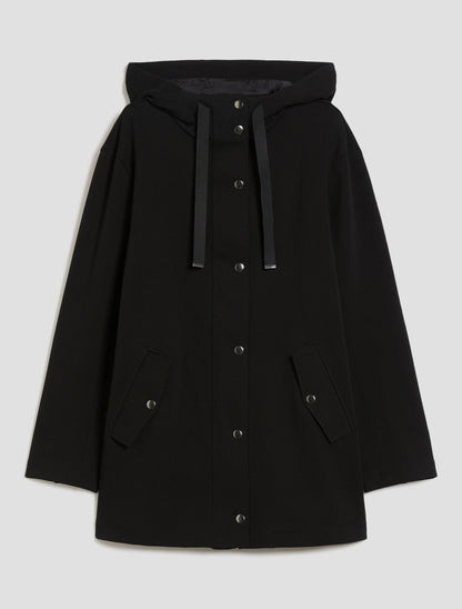 Pique Jersey Parka Black