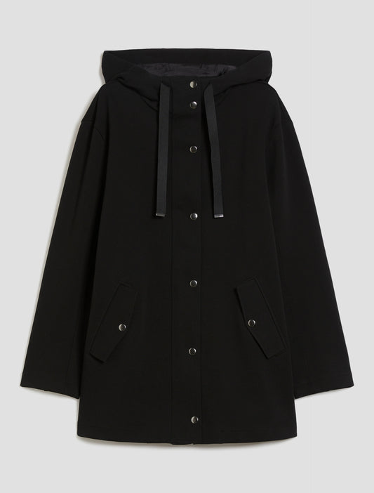 Pique Jersey Parka Black