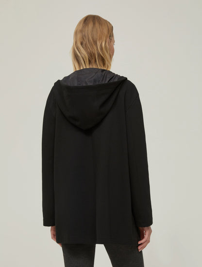 Pique Jersey Parka Black