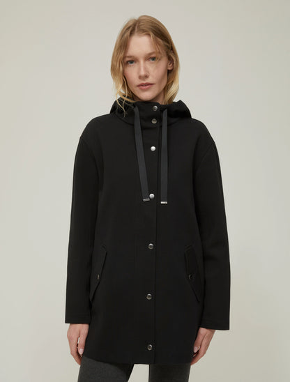 Pique Jersey Parka Black