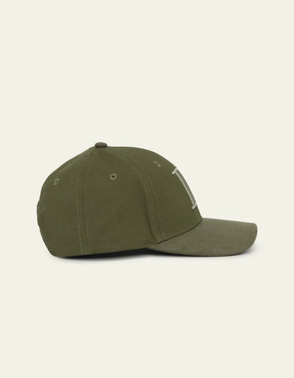 Baseball Cap Suede II - Olive Night