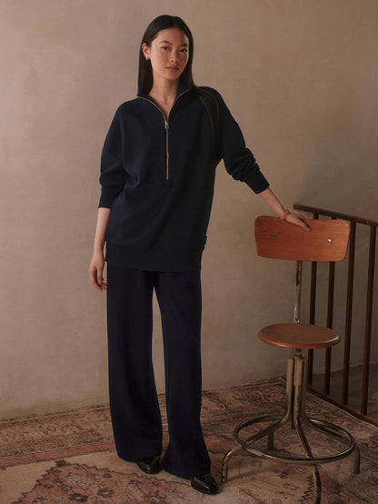 Maisie Longline Sweat - Navy