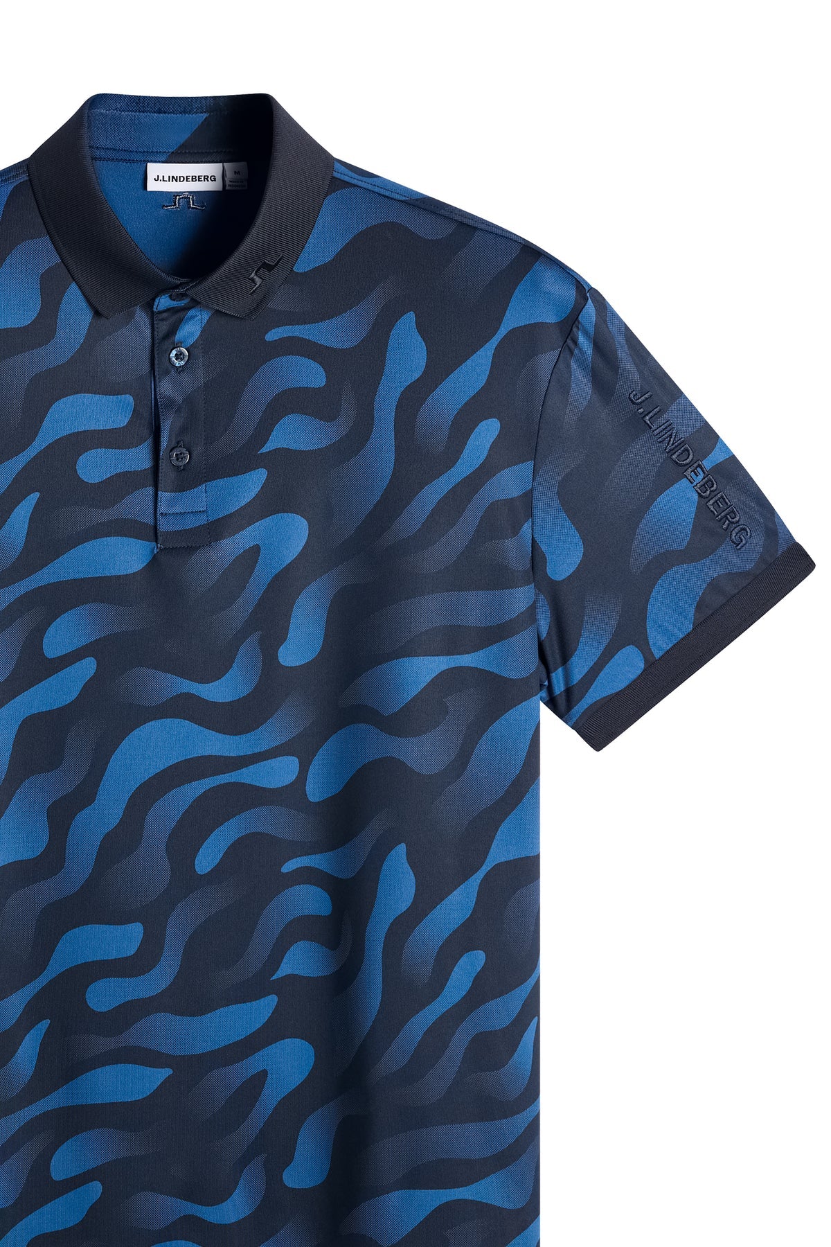 Tour Tech Print Polo Blue
