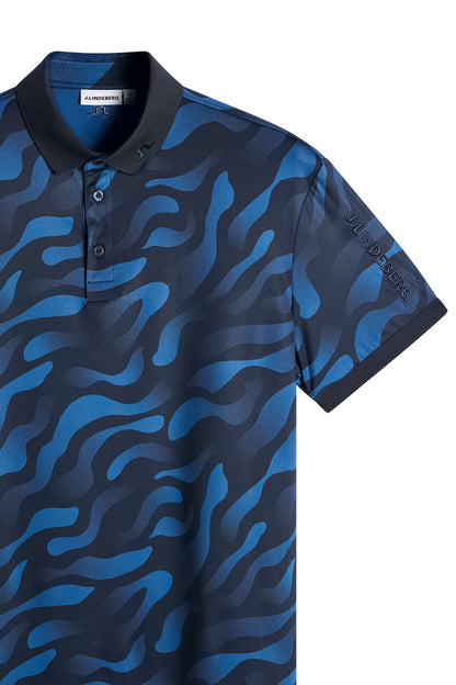 Tour Tech Print Polo Blue