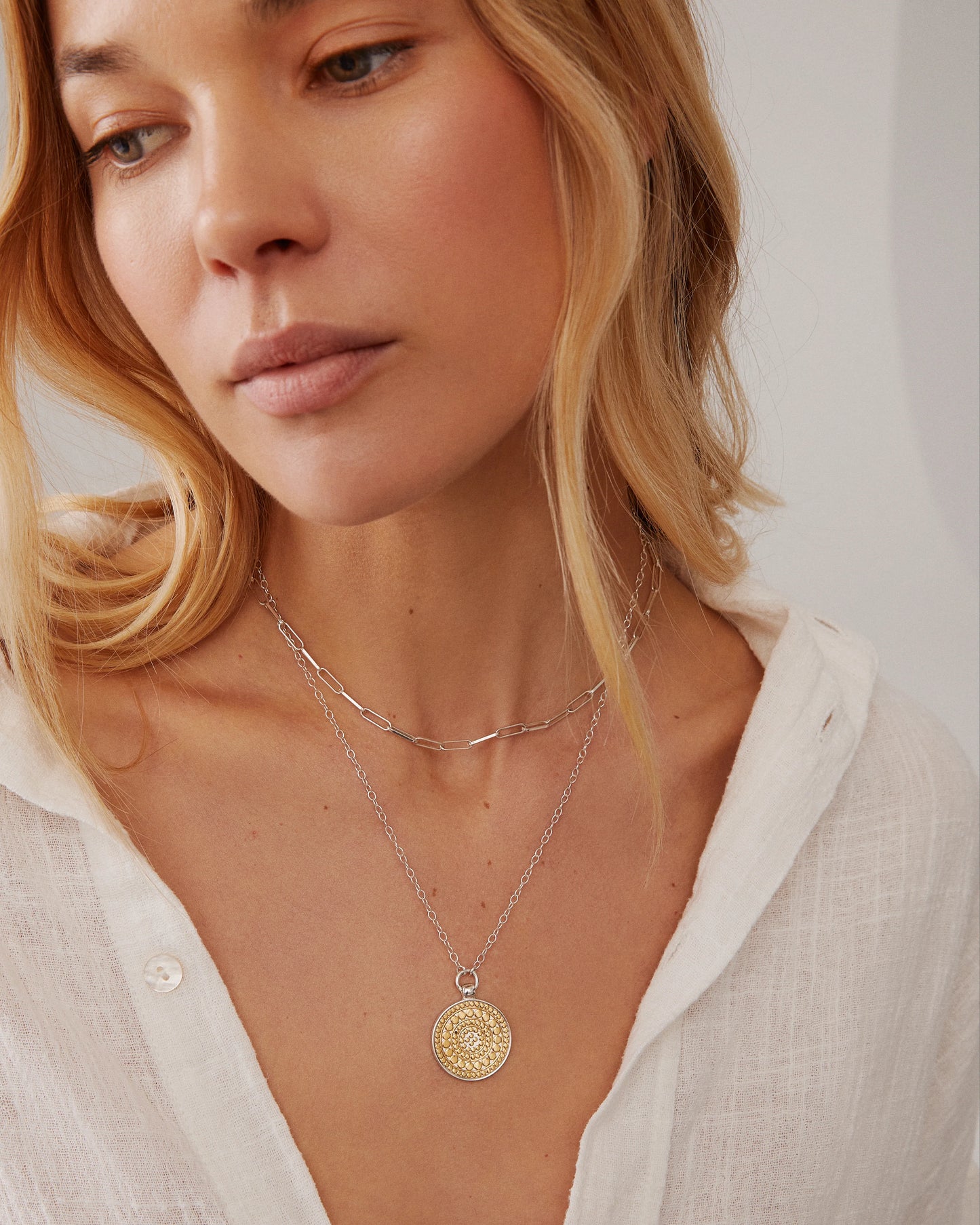 Classic Reversible Disc Necklace