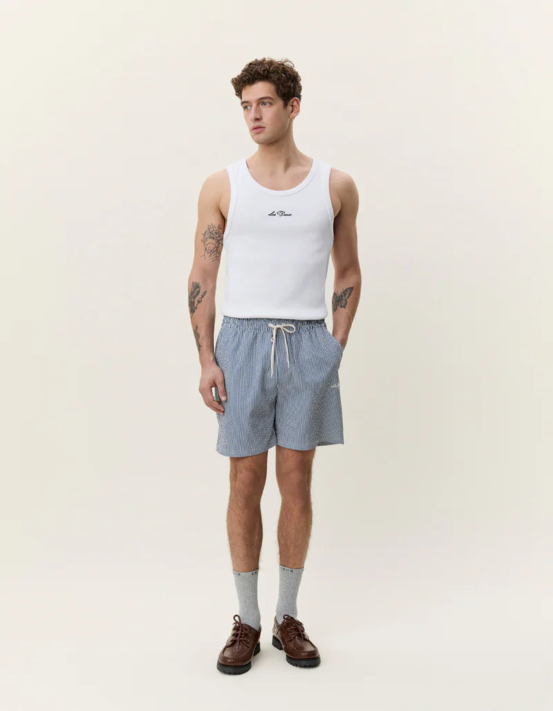 Stripe Seersucker Swim Shorts