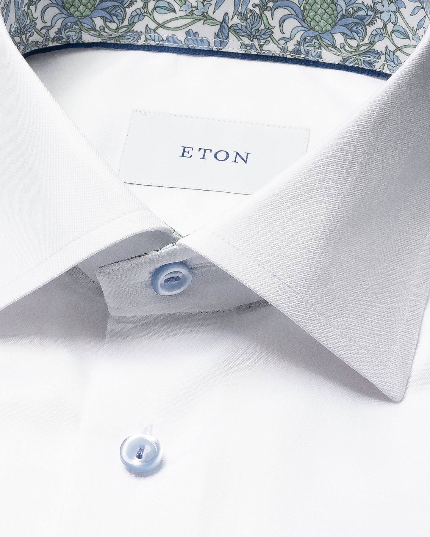 Floral Effect Twill Shirt - White