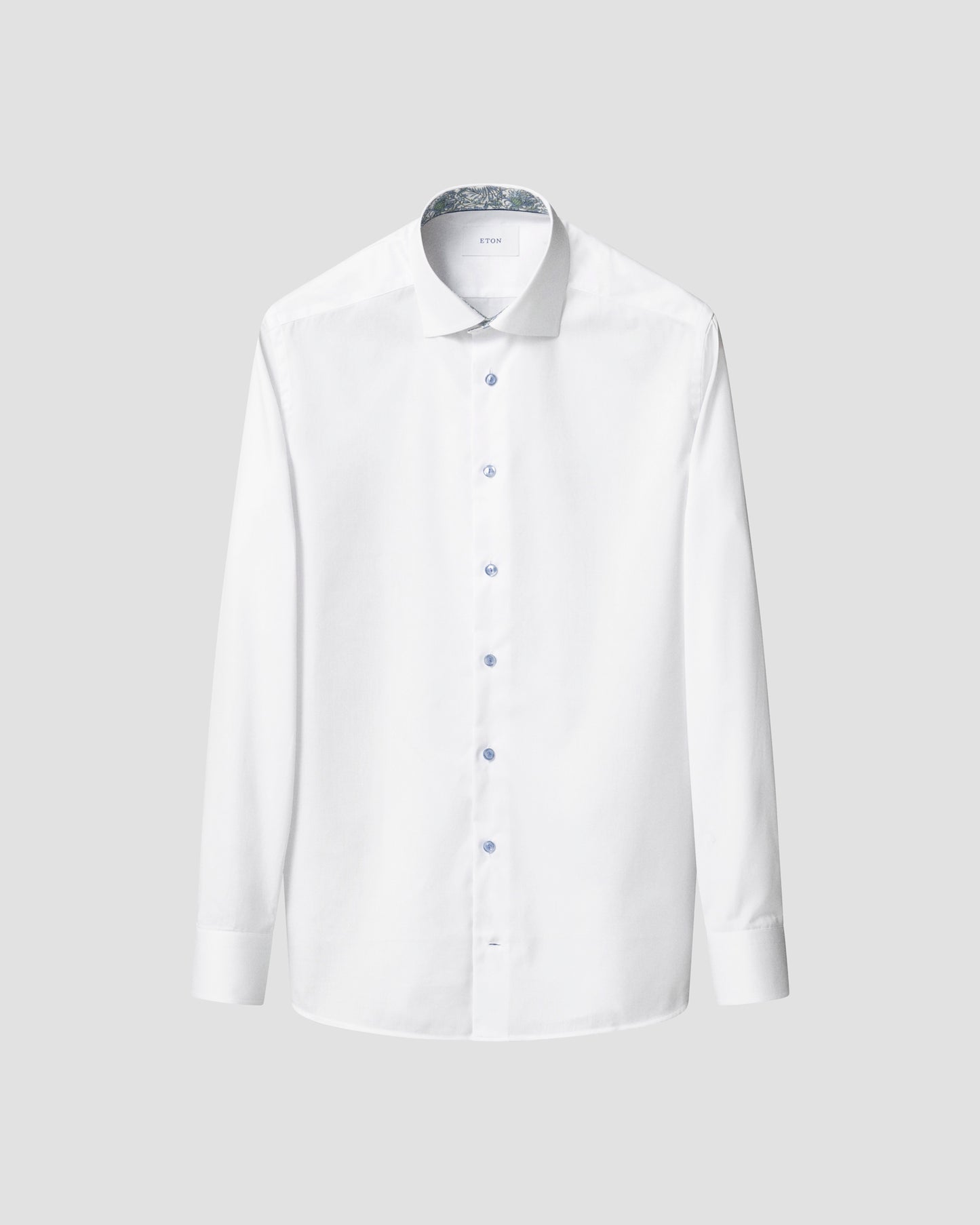 Floral Effect Twill Shirt - White