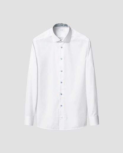 Floral Effect Twill Shirt - White