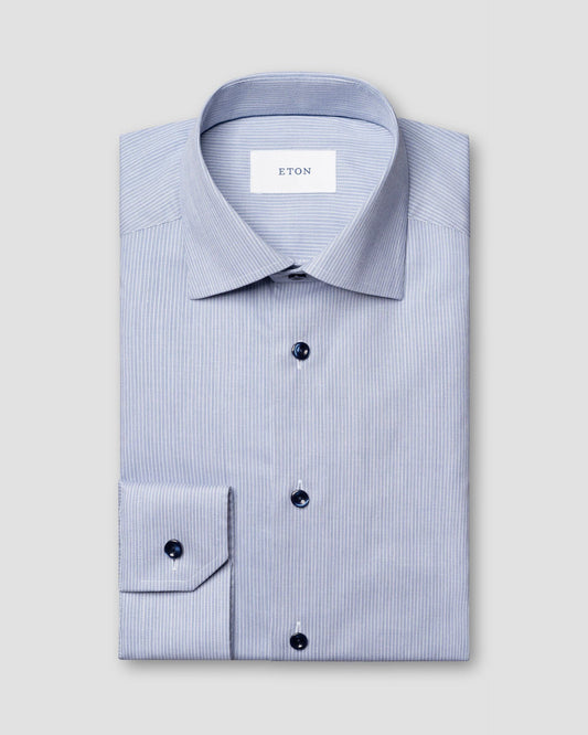 Striped Cotton Lyocell Tencel Shirt