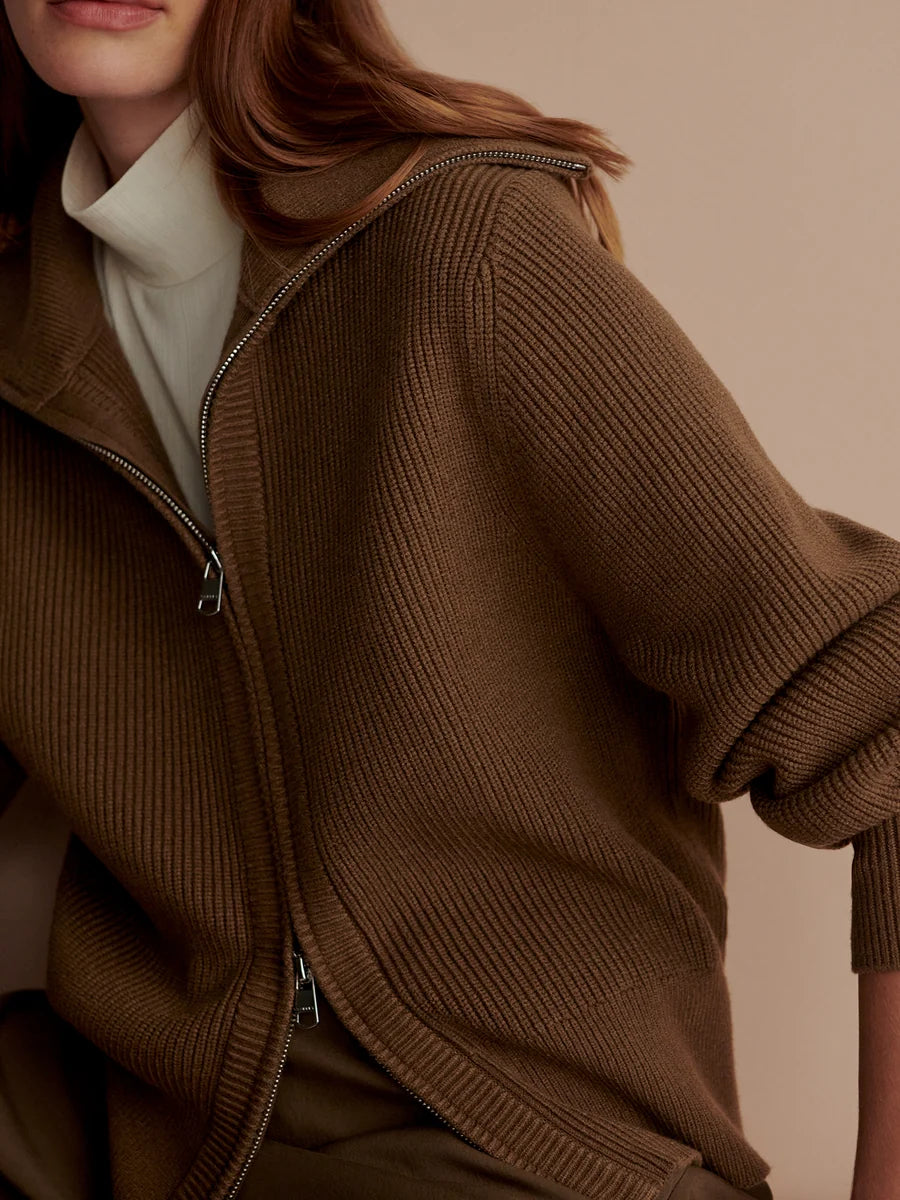 Enrico Knit Jacket - Teak Olive