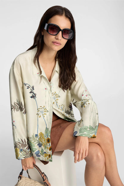 Faiza Top - Print Creme