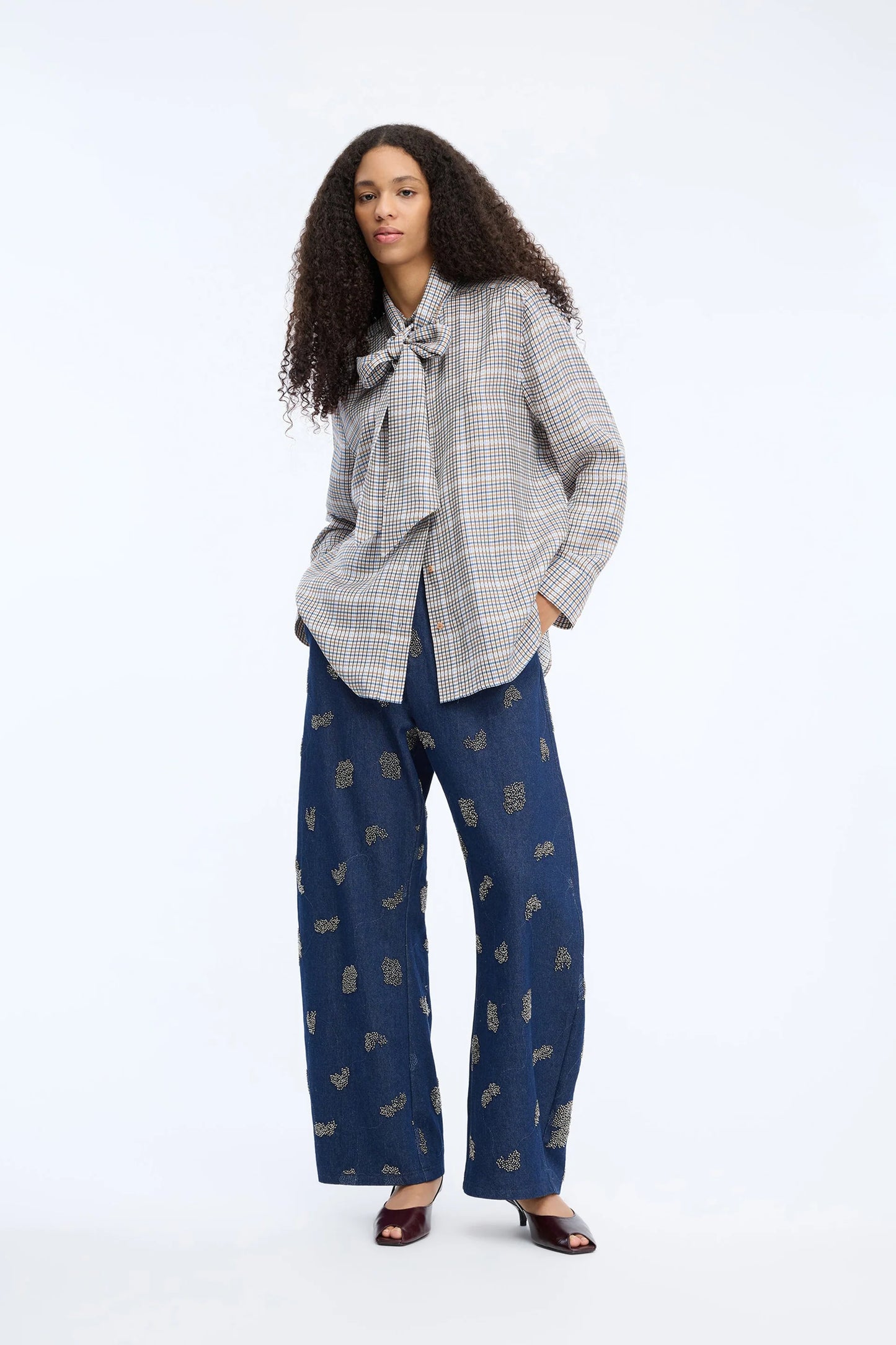 Veiling Check Blouse