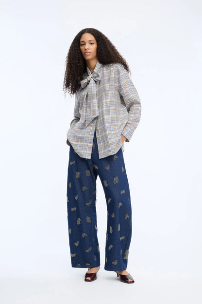 Veiling Check Blouse