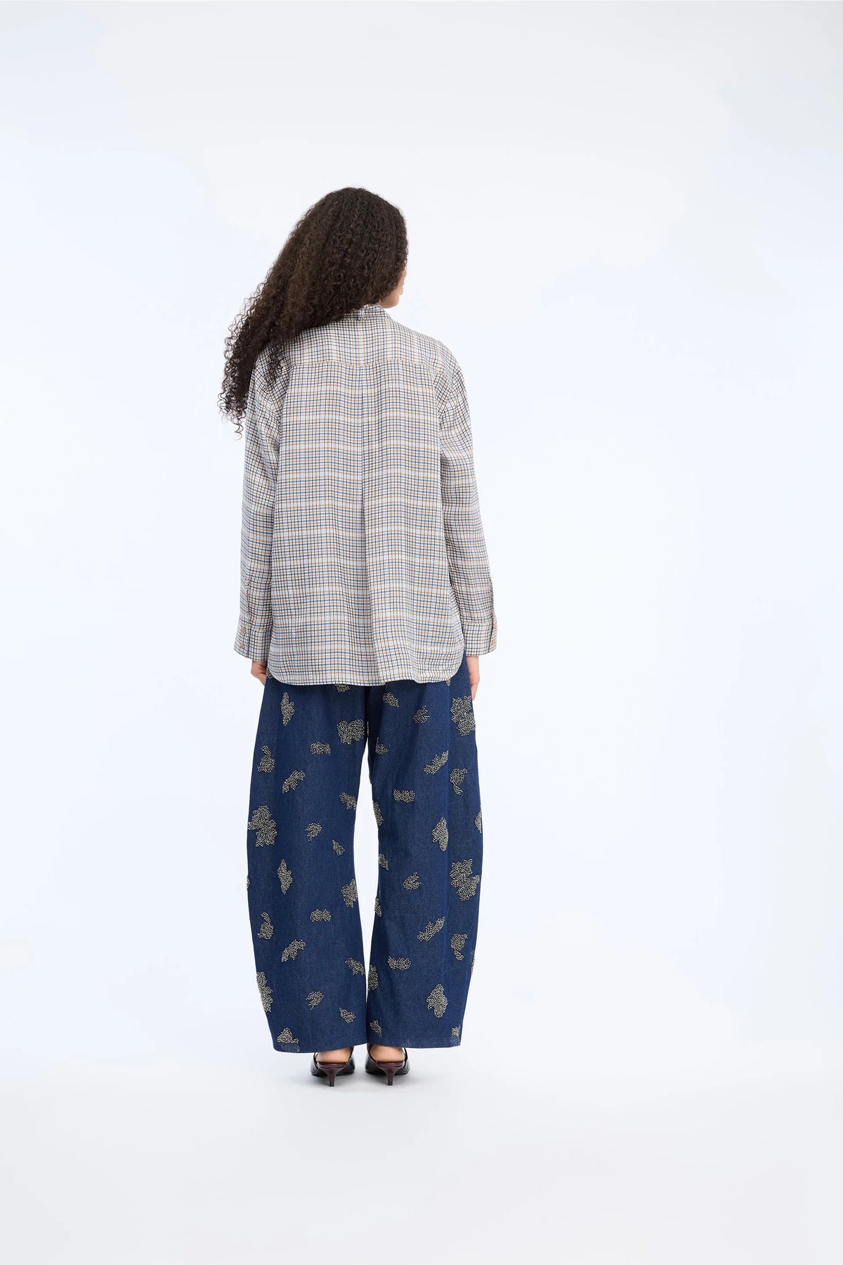 Veiling Check Blouse
