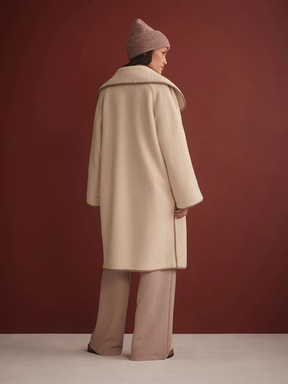 Clemence Sherpa Coat - Sandshell