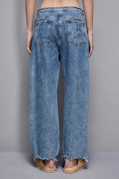 Frayed Denim Tencel Jean