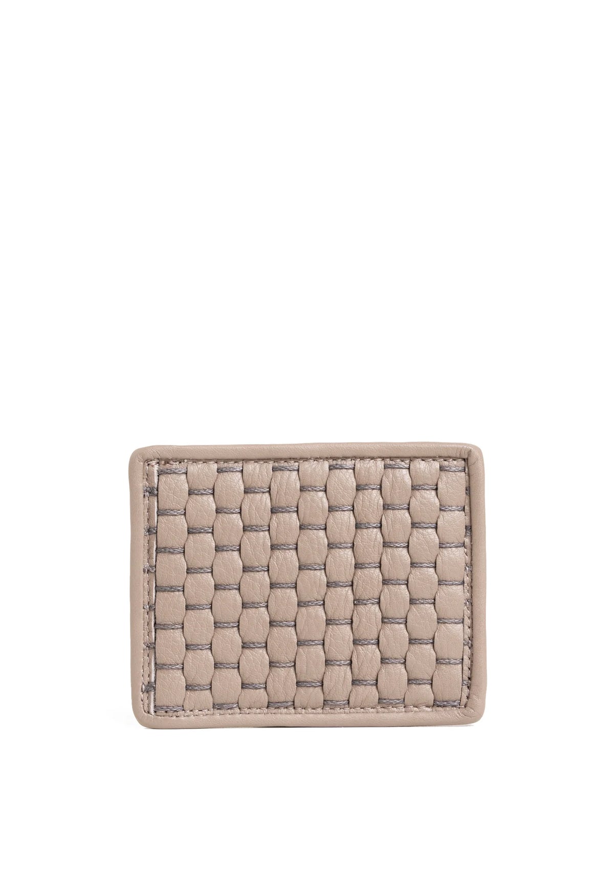 3 Slot Woven Leather Cardholder Acacia-Parise-Lewis Yates