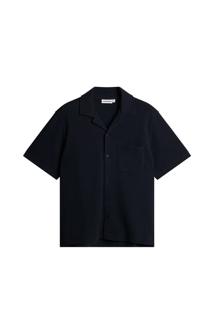 Theron Waffle Shirt Navy
