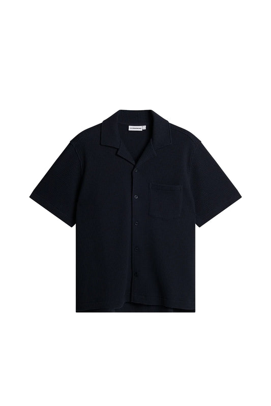 Theron Waffle Shirt Navy