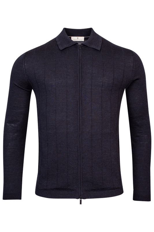 Cardigan With Zip Collar