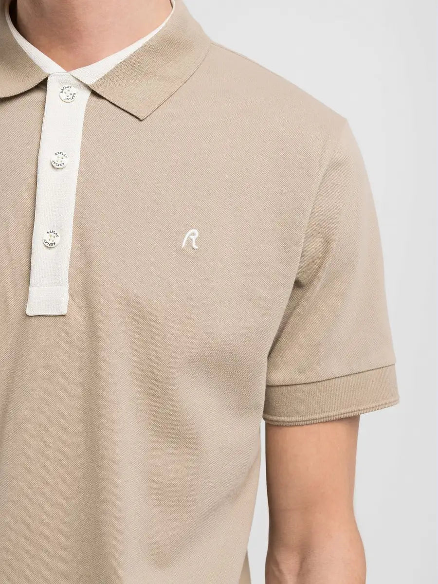 Contrast Placket Polo Shirt