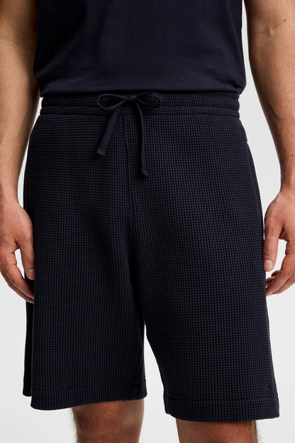 Simon Waffle Shorts Navy