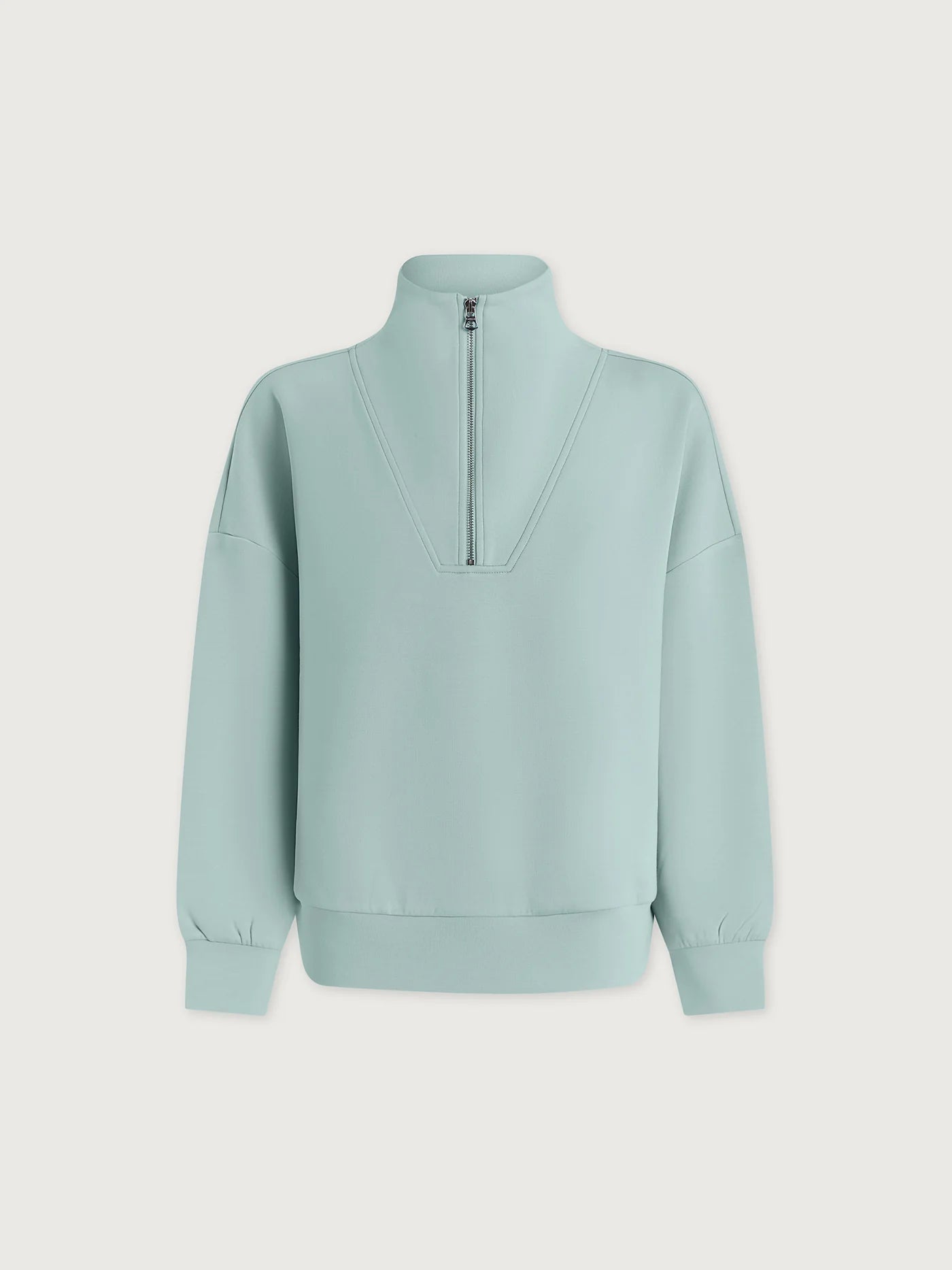 Hawley Half Zip Sweat - Porcelain Blue