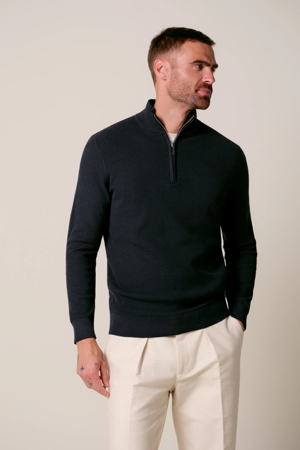 Half Zip Knitwear Navy