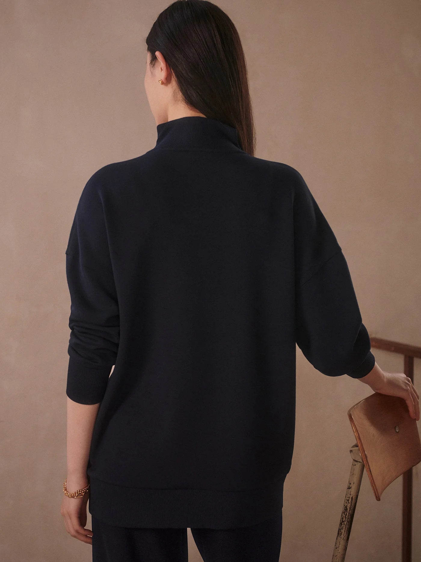 Maisie Longline Sweat - Navy