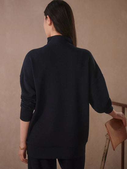 Maisie Longline Sweat - Navy