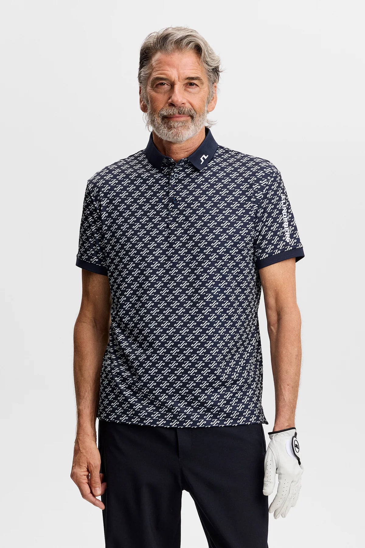 Tour Tech Print Polo Navy